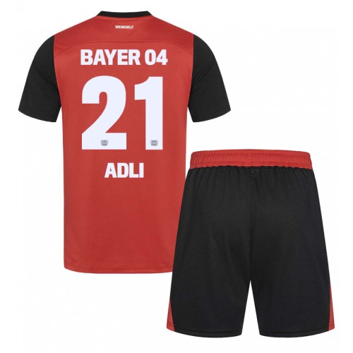 Fotballdrakt Barn Bayer Leverkusen Amine Adli #21 Hjemmedraktsett 2024-25 Kortermet (+ Korte bukser)